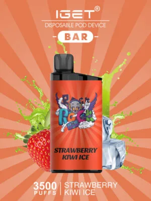 IGET BAR – STRAWBERRY KIWI ICE – 3500 PUFFS