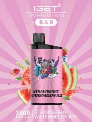 IGET BAR – STRAWBERRY WATERMELON ICE – 3500 PUFFS