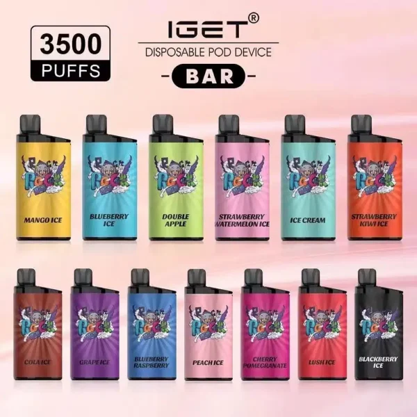 BULK 10 PCS IGET BAR  3500 PUFFS CAN MIX FLAVOURS