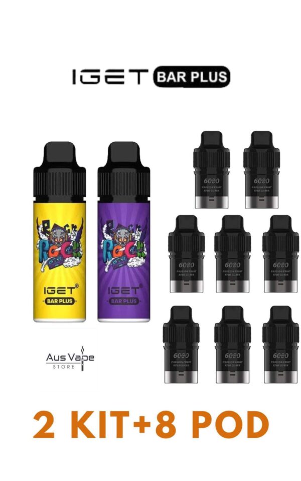 BULK SALE - 2 BAR PLUS + 8 POD REFILL - 6000 PUFFS