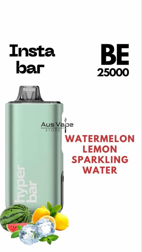 INSTA BAR - WATERMELON LEMON SPARKLING WATER - BE25000 PUFFS