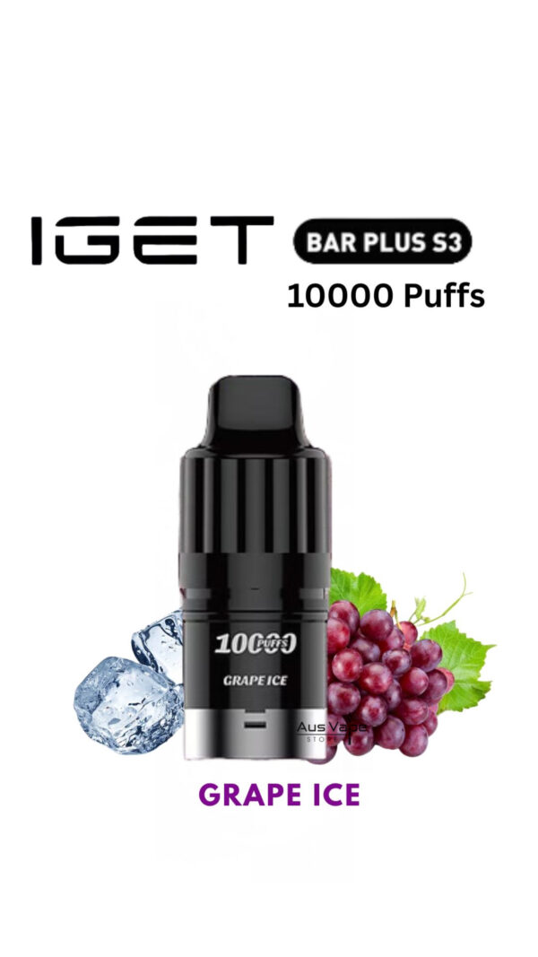 IGET BAR PLUS S3 POD ONLY – GRAPE ICE – 10.000 PUFFS