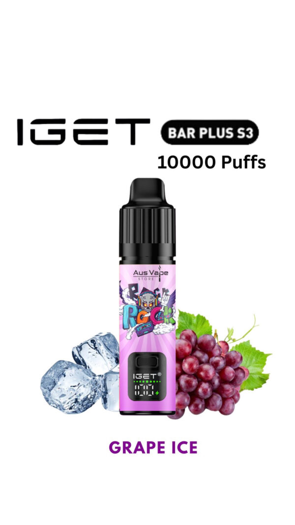 IGET BAR PLUS KIT S3 – GRAPE ICE – 10 000 PUFFS